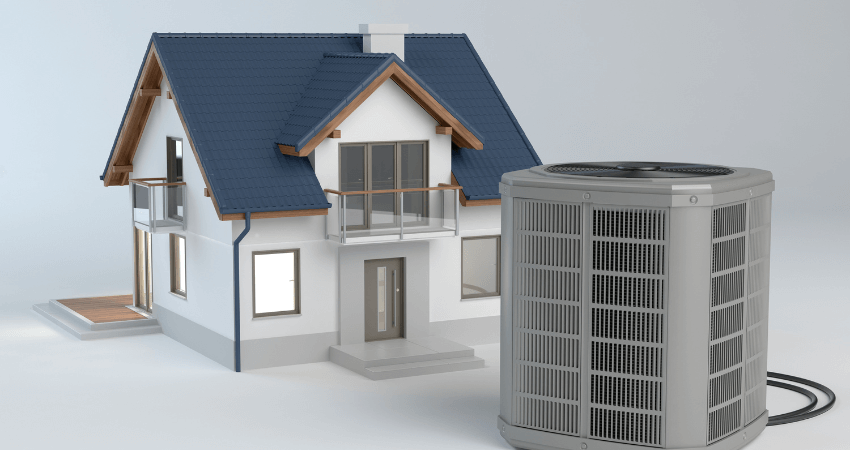 model home with ac unit